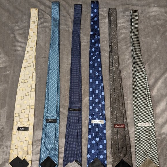 Lot of 12 assorted ties - Armani*Boss*Varvatos*Faconnable*Cardin*Dior - Picture 9 of 12